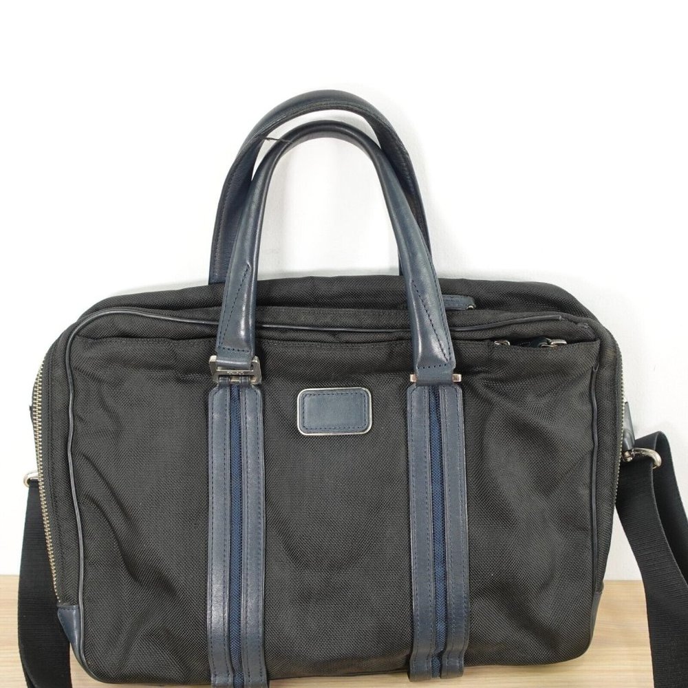 TUMI Bag Adult Black Briefcase Document Purse Japanese‎ Messenger Nylon Business - Picture 2 of 16